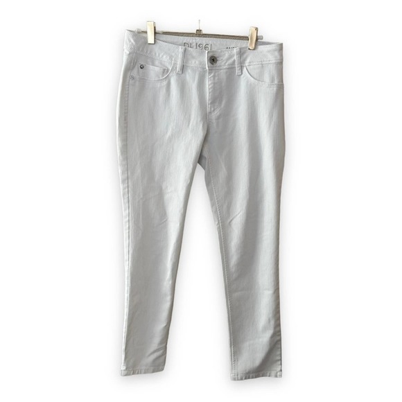 DL1961 Angel Skinny Ankle Jeans High Rise Denim White Size 28 - Picture 1 of 13